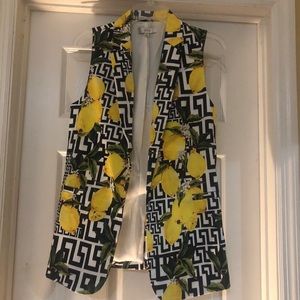 Lemon Patterned Blazer Set